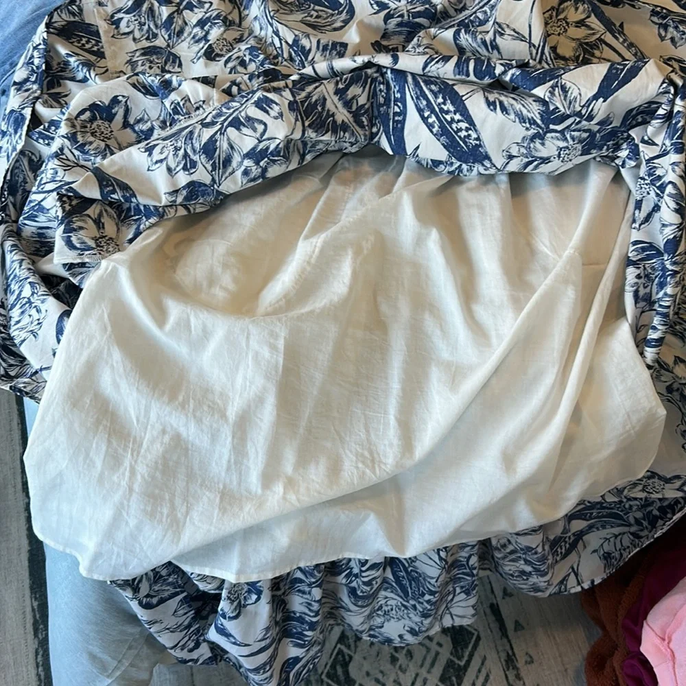 Abercrombie & Fitch Blue and White Floral Maxi Dress